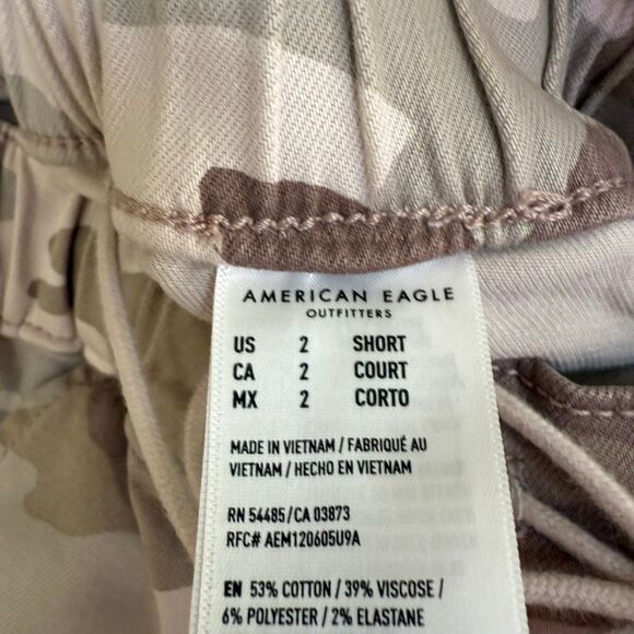 American Eagle Desert Camo Jogger Pants cotton blend Stretchy Camouflage 2 short - Picture 4 of 8